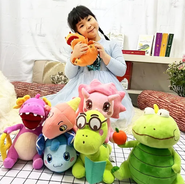 【置顶】Three Little Dinosaurs custom stuffed animal plush doll dinosaur soft toy custom plush toy love dinosaur stuffed toy for gift